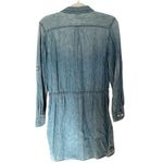 Ralph Lauren LRL Lauren Jeans Co Women's Light Blue Roll Tab Long Sleeve Denim Shirt Dress, 8 Photo 1
