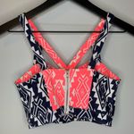 Flying Tomato Pink and Black Geometric Crop Top Size XS Photo 1