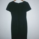 Donna Morgan  4P Little Black Sheath Knit Dress Capped Sleeves Petite Funeral Photo 1