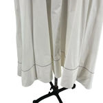 Proenza Schouler White Label Smocked Poplin Midi-Dress White Size US 8 Photo 6