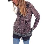 Free People NWT  We The Free Animal Style Cashmere Sweater Size L Photo 0
