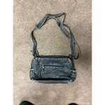 Boho Denim Look Crossbody faux leather bag Blue Photo 1
