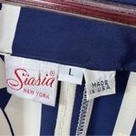 Siasia Vintage Patterned Kimono Cardigan Topper Jacket Blue‎ White Large Blue Photo 9