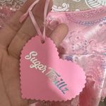 Dolls Kill Sugar Thrillz NWT Sequin Pink Beaded Cami XXL Pastel Goth Y2K Mcing Photo 6