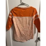 NFL Team Apparel Cincinnati Bengals Orange White Striped 3/4 Sleeve Shirt Size S Photo 1