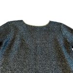 Soft Surroundings  Black Grey Wool Blend Pullover Sweater Gold Chain Size Medium Photo 6