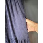 Boden Women's Navy Blue Midi Dress with Puff Sleeves Size 2P Photo 5