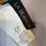 La Blanca Triangle String Bikini Top – Abstract Tropical Print – Size 12/L Photo 3