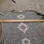 Hollister Size Xs/S Extra Small Stretchy Sweater Abstract Print Geometric Grey Photo 3