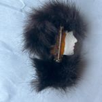 Elegant Vintage Lady Brooch with back furry head and Rhinestone Accents Black Photo 1