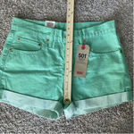 Levi's NWT  501 Shorts Mid Rise Mint Green Button Fly High Rise size 30 Denim Photo 4