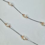 Source Unknown Sterling Silver Freshwater Pearl Angel Skin Coral Long Layering Necklace Photo 3