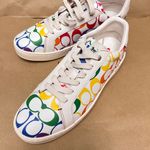 Coach Clip Low Top Sneaker In Rainbow Signature Canvas CI898 Photo 4