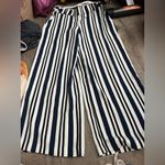 Carolina belle  navy Striped Wide-Leg Pants size small Photo 5