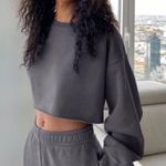 Aritzia Tna Cozy AF Fleece Boyfriend Cropped Sweatshirt 2 Photo 0