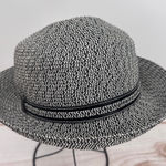Nine West  Black & White Woven Tweed Bucket Hat Bowling Walking Beach Vacation Photo 0