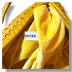 Vintage Retro 1980s Brio! Leather Bag Slouchy‎ Hobo Woven Balloon Purse Yellow Photo 11