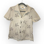 Talbots Vintage 90s Talbott Travelers Linen Blend Embroidered Button Up Blouse S Photo 0