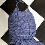 prAna Bijou Periwinkle Jumpsuit Halter Sleeveless Purple-Blue Blouson AOP sz S Photo 5