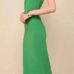 Lulus Mesmerizing Perfection Green Halter Neck Backless Maxi Dress Size S Photo 3