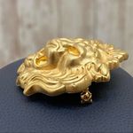 Head Vintage Gold tone Lion  Brooch Photo 6