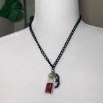 Masquerade Red Glitter Sparkle Necklace New Photo 7