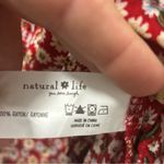 Natural Life  Women’s Floral Mini Skirt Size Large Red/White Cottagecore Pull On Photo 1
