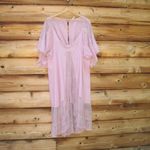 Free People  Cotton Lace Ruffle Duster Top Dress Photo 3