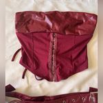 Elegant Burgundy Mini Dress Red Size L Photo 5