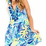 Lilly Pulitzer Lily Pulitzer Achelle Swing Dress in Indigo Size XL Tropical vacation beach Photo 0