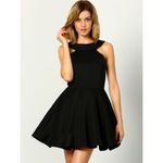 ✨HP✨Black Halter Backless Flare Dress✨ Black Photo 2