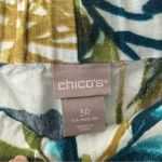 Chico's  SIZE 3 Wide-Leg Pull On Linen Pants Tropical Floral Z5 Photo 4