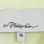 3.1 Phillip Lim Yellow Short Sleeve V Neck Puff Sleeve Poplin Top Womens Size 10 Photo 3