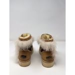 UGG  Womens Boots Brown Fluff Punk Toscana Sheepskin Suede Zip Ankle Booties US 7 Photo 5