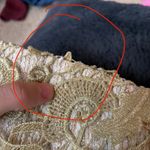 Randi Rahm lined cocktail Elegant Formal Gold Lace Pencil Skirt Sz 6 Photo 10