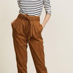 Free People High Waisted Pegged 90’s Crop Pant Women’s 4 Brown Trousers Classic Photo 0