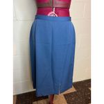 suit skirt set 1980s blue boxy boyfriend straight skirt Size 12 Photo 3