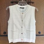 Mango  Women's Cream Sleeveless Sweater Vest Size S Photo 0