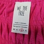 Free People  Pink Off-Shoulder Blouse Womens Size Medium ruffle neckline Photo 6