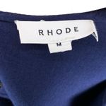 Rhode Navy Blue Ella Metallic Heart Jacquard Cotton Belted Mini Dress Size M Size M Photo 7