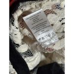 Issi  Cream Lace Cardigan Black Trim Button‎ Down Long Sleeve Elegant Photo 13