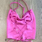 Garage Bright Pink Satin Cowl Neck  Top Photo 2
