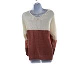 Almost Famous Blush Colorblock Twist Front Knit Sweater 1X cropped monochrome Photo 4