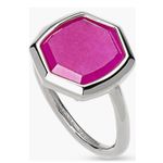 Kendra Scott NWT Davis Stone Sterling Silver Cocktail Ring- Pink Quartz Photo 2
