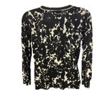 Ann Taylor LOFT Black White Floral Print Silk Cotton Button Front Cardigan S Photo 1