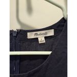 Madewell The Ariana Mini Dress Eyelet Navy Blue Linen Blend Size S Small Photo 1
