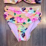 Victoria's Secret Floral Strapless High Waisted Bikini Set Size 34C/Small Photo 1