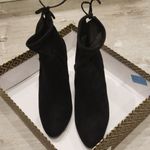 Charles David 💕💕 Black Microsuede Heel Booties Photo 6