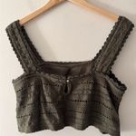 Aerie NEW!  Women's Olive Green Crochet Bralette Crop Top Photo 6