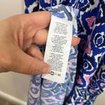 Tash + Sophie Maxi Dress L NWT Puff Sleeve Boho Print Smocked Waist Cottagecore Blue Size L Photo 5